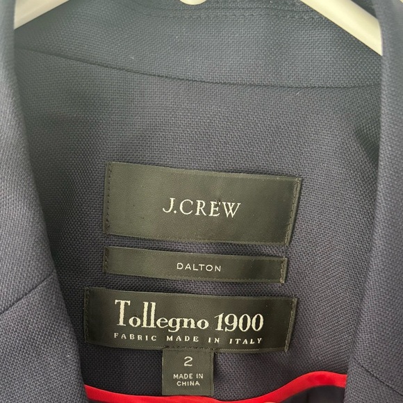 J. Crew Dalton Blazer Tollegno 1900 Italy Wool Navy Blue Career Business Office - Picture 4 of 16